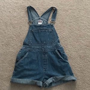 Denim Short Overallls Retro